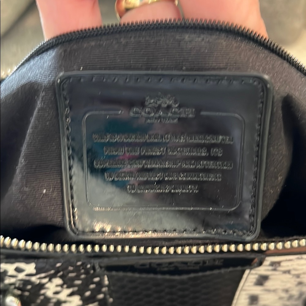 Coach Black and White Women's Handbag - Picture 12 of 14
